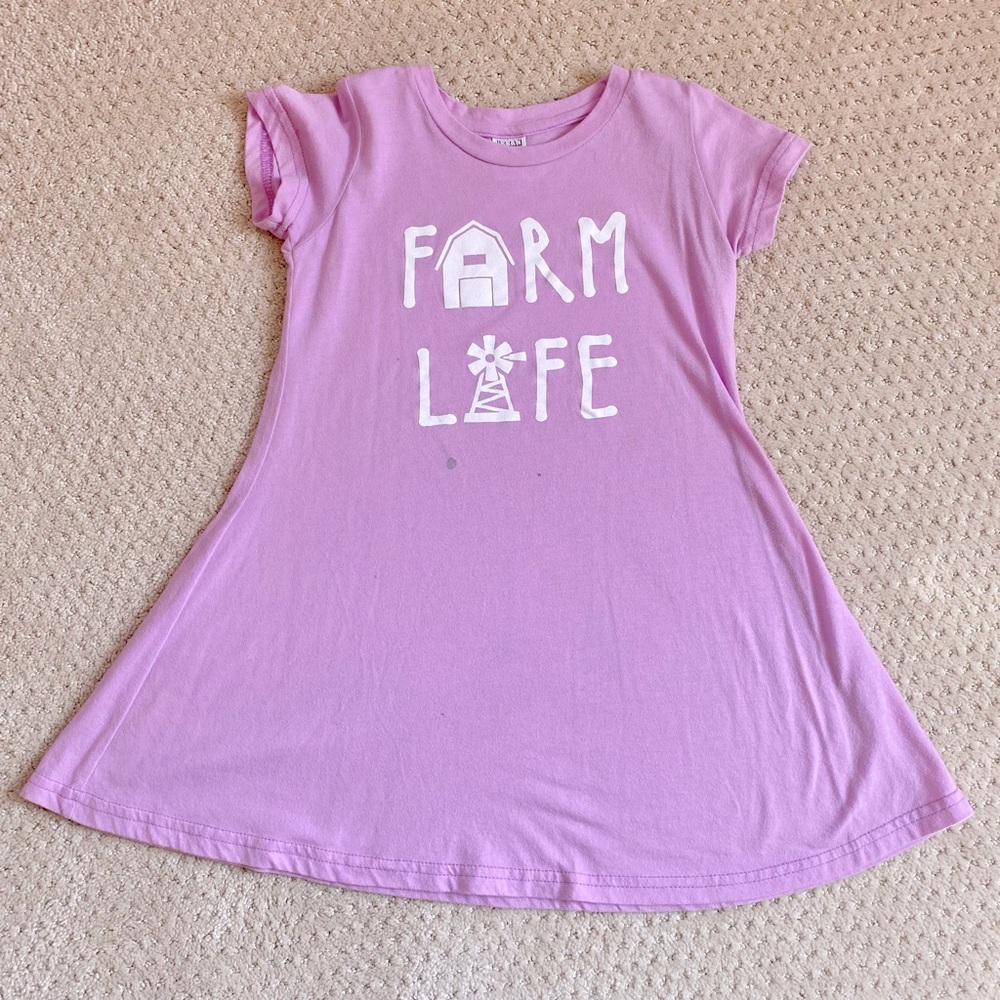 “Farm Life” Windmill & Barn Purple Super Soft Dress💜